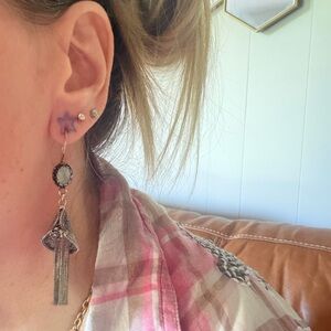 925 Turkish silver Tassel Dangle Earrings - vintage and just beautiful